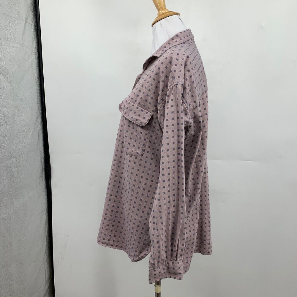 Patagonia Shirt Womens M Medium Purple Gray Long Sleeve Button Pocket Drop Cut - Picture 4 of 10